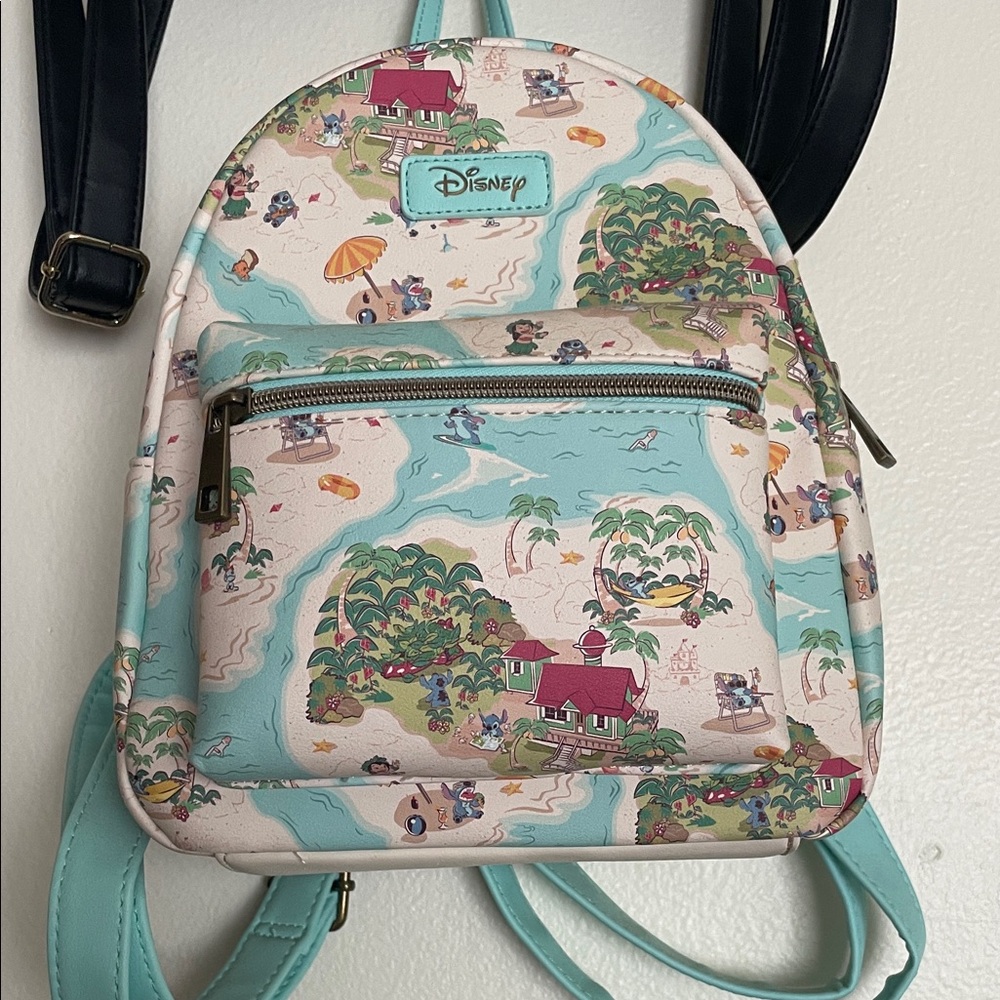 Disney LILO & Stich Mint Tropical Island Print Mini Backpack